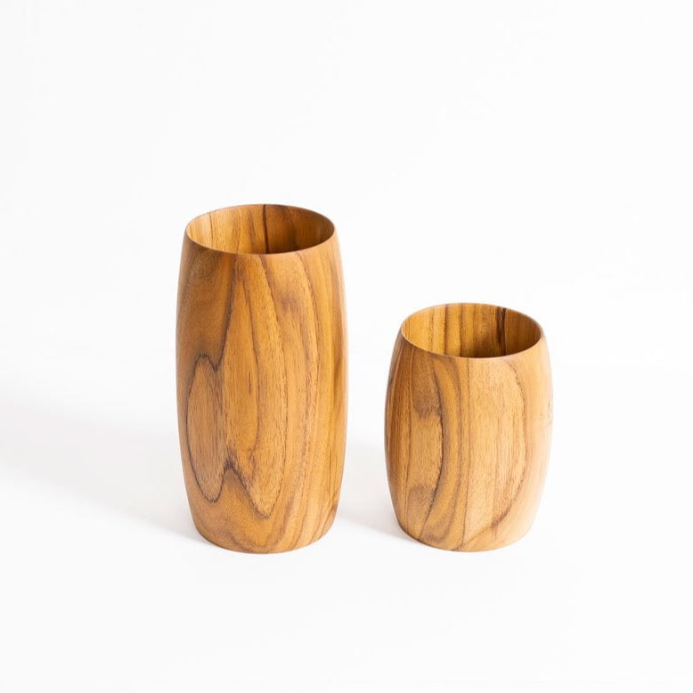 exotic wood teak vases