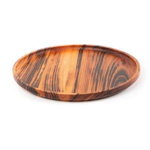 exotic wood round platter 