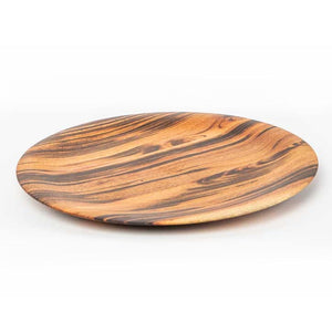 large exotic wooden plate