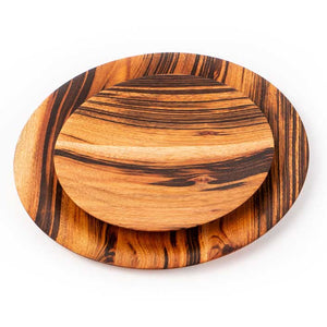 exotic wooden plates