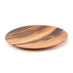 exotic wood small round plate